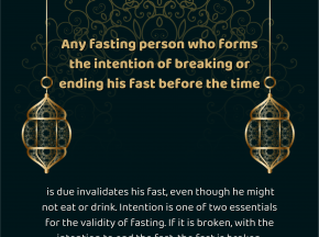 Intention is one of two essentials for the validity of fasting