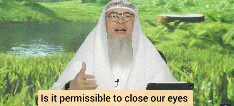 Is it permissible to close our eyes during prayer? #assim