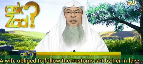 Can in laws prevent his wife from going to her parents house etc, must she obey them