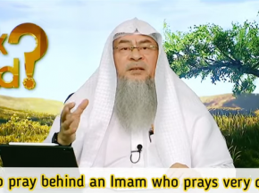 How to pray behind an imam who prays very fast?