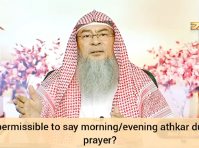 Is it permissible to recite the Morning & Evening adhkar during prayer?