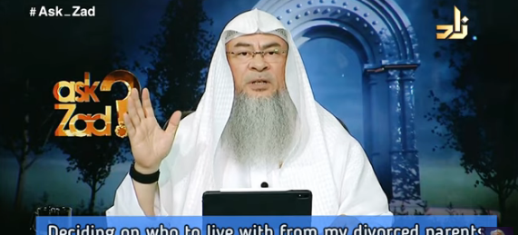 Who to live with from my divorced parents where one lives in a non muslim country