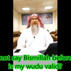 If I did not say Bismillah before making Wudu, does it make the Wudu invalid?