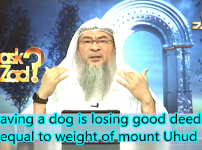 Having a dog is losing good deeds everyday equal to the weight of mount uhud