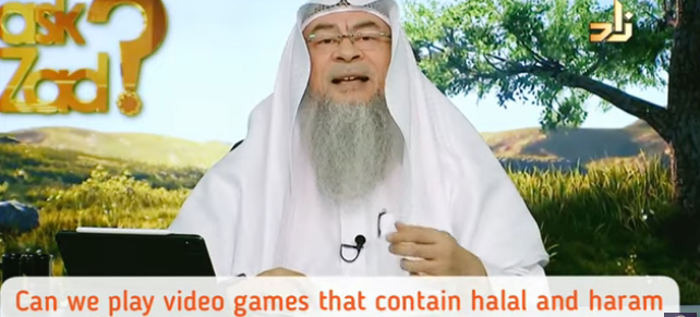 Playing video games that has halal & haram things