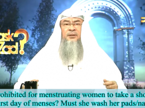Is it prohibited for women to take shower during first days of menses?