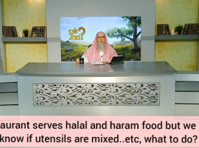 If restaurant serves halal & haram food but we don't know if utensils are mixed etc