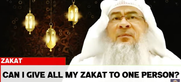 Can I give all my zakat to one person?