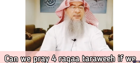 Can we pray 4 rakahs Taraweeh if we feel tired?