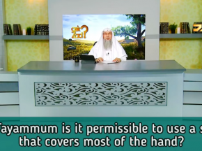 For Tayammum is it permissible to use a stone that covers most of the hand?