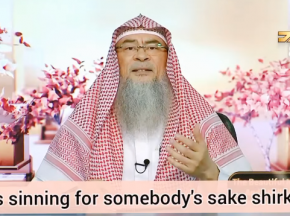 Is sinning for somebody's sake shirk?