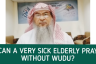 ​Can a very old & sick person pray without wudu?