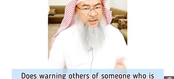 Warning others of someone who is potential threat or deviant preacher come under backbiting?