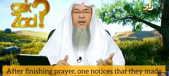 After finishing prayer, one notices they made a mistake in tashahhud, what to do?