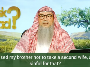 Advised my brother not to take a second wife, am I sinful?