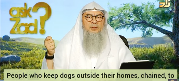 People who keep dogs outside their homes, chained, to protect them Is it permissible