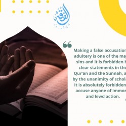 False accusation of adultery is a major sin