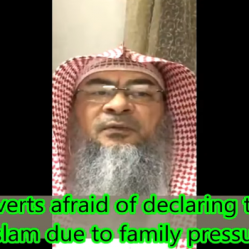 Reverts afraid of declaring their Islam due to family pressure