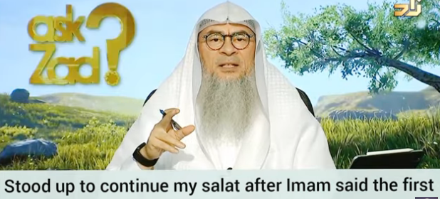 Stood up to continue my prayer after imam said the first salam, is my prayer valid?