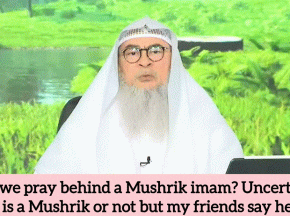 Can we pray behind a mushrik imam? My friends say he is mushrik but I'm not sure
