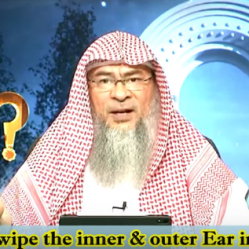 How to wipe inner & outer ear in wudu