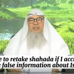 Do I have to redo Shahada if I unintentionally gave wrong information about a ruling