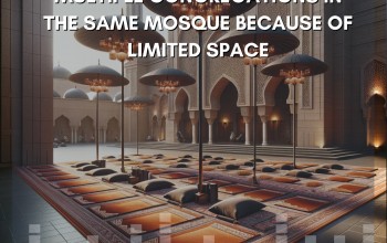 Multiple Congregations in the Same Mosque because of Limited Space