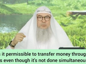 Is it permissible to transfer money through Apps even though its not simultaneous?