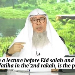 Imam gave khutbah before Eid prayer, Takbeer after Fateha in 2nd rakah Prayer valid?