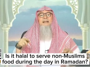 Is it halal to serve food to non muslims during the day in Ramadan? #assimalhakeem