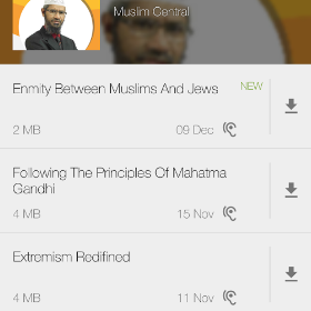 Zakir Naik Muslim Central Audio App